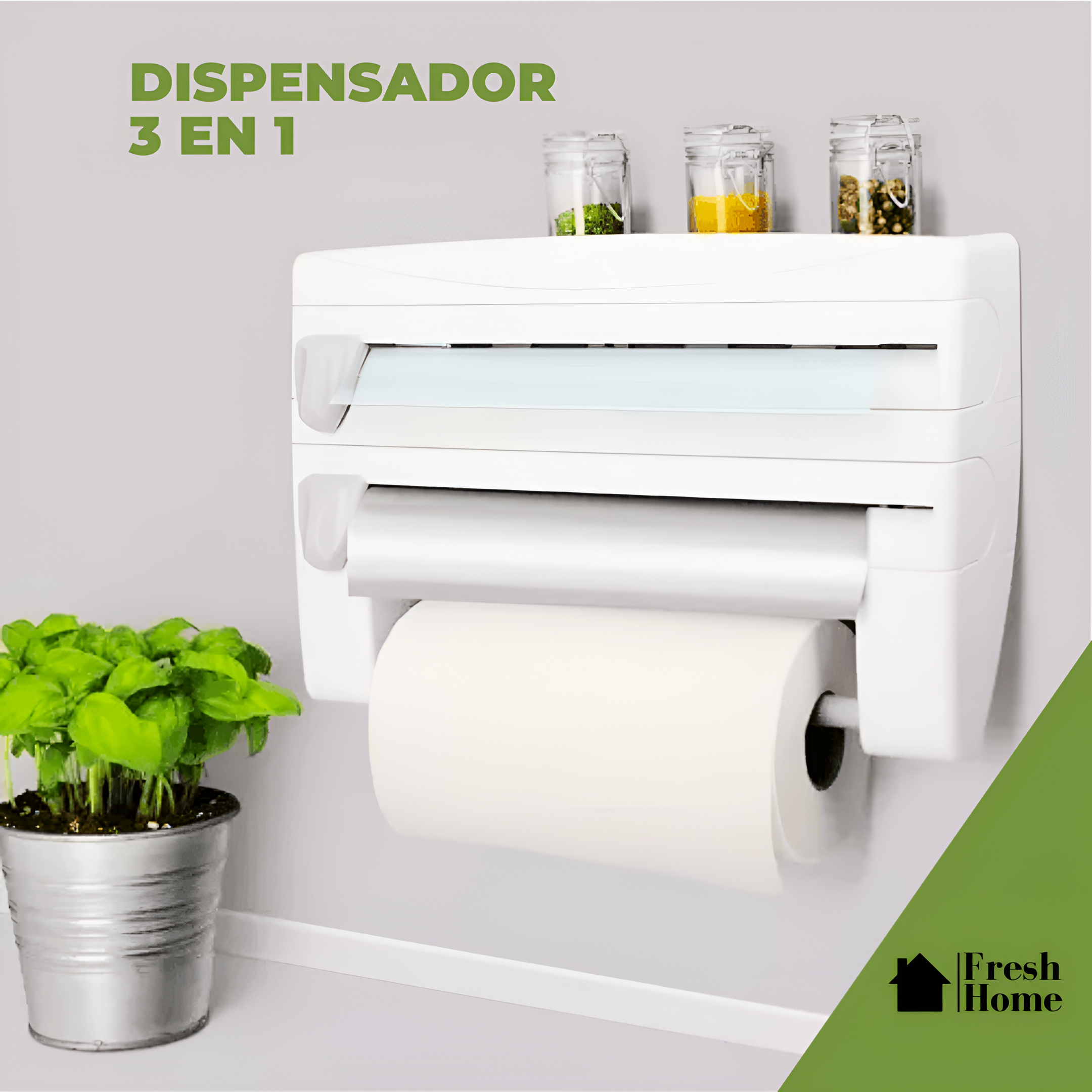 Organizador y Dispensador 3 en 1 - OrganizePro